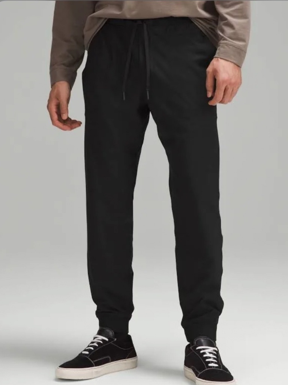 Lululemon ABC Warpstreme Joggers Tapered Drawstring Pants Black Trousers Mens L